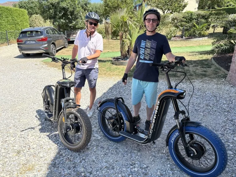 Location de trottinettes électriques pour sortie en famille, Toulouse, E-TROTT LAURAGAIS