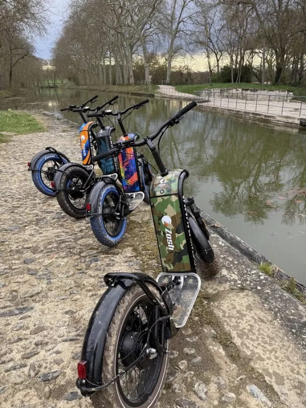 Location de trottinettes électriques pour sortie en famille, Toulouse, E-TROTT LAURAGAIS