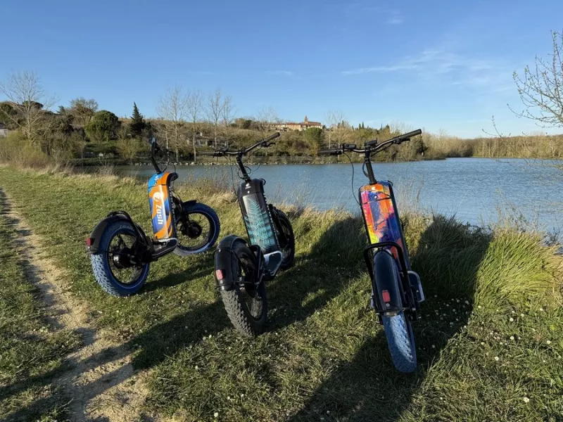 Location de trottinettes électriques pour sortie en famille, Toulouse, E-TROTT LAURAGAIS