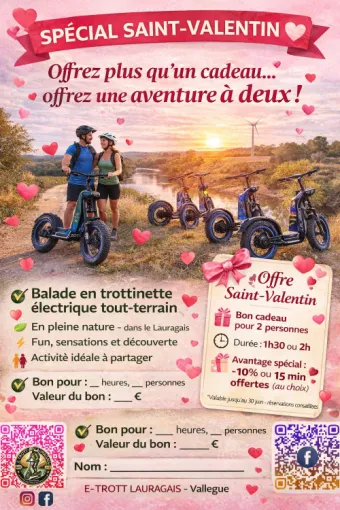 Déjeuner gourmand et randonnée en trottinette à Villefranche-de-Lauragais, Toulouse, E-TROTT LAURAGAIS