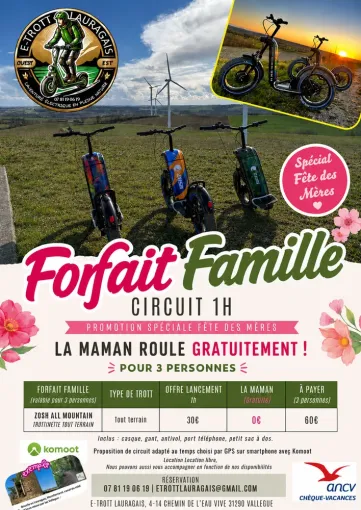 Balade en famille pour le week-end de la fête des mamans, c'est cadeau pour elles, Toulouse, E-TROTT LAURAGAIS