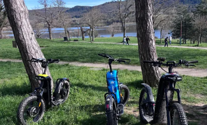 Randonnée trottinette électrique tout terrain lac de Saint-Férréol, Toulouse, E-TROTT LAURAGAIS